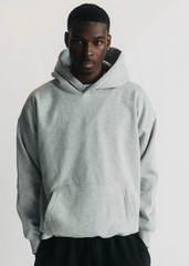 Heather Light Gray Hours Brand Drop Shoulder Hoodie Small Size Relaxed Oversize