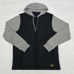 Travis Mathew Scavenger Full Zip Heater Tech Black/Heather Grey Hoodie Men’s L
