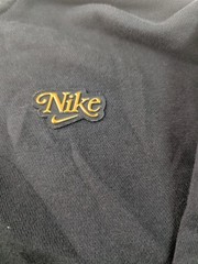 Nike Black 1/4 Zip Sweatshirt Medium Gold Logo Pullover Made in Vietnam