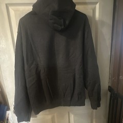 Port & Company Black Fleece Graphic Print Hoodie Pullover M Hooded Pockets