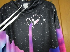 Casual Graphic Print Colorful Galaxy Paint Unisex Sweatshirt Hoodie Size SM