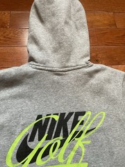 Nike Golf Sweatshirt Hoodie Gray Logo Swoosh Athleisure Mens Large Sports