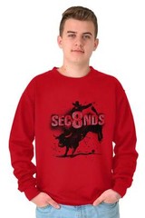 Eight Seconds Country Bull Riding Cowboy Gift Men’s Long Sleeve Crew Sweatshirt