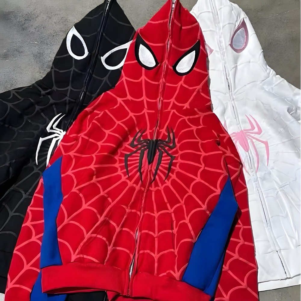 Y2k Spider-Man puff print hoodie