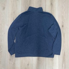 All In Motion Mens XL Quarter Zip Pullover Sweatshirt Heather Blue Pockets