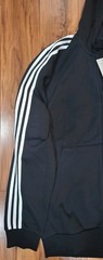 Adidas Men Essentials Fleece 3-Stripes Full-Zip Hoodie Mens L