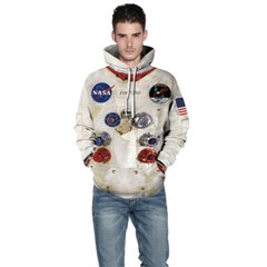NASA Astronaut Apollo Hoodie 3D Printed Sweater Lovers Long Sleeve Top Pullover