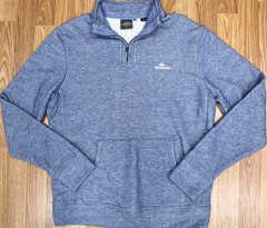 QUIKSILVER WATERMAN SWEATSHIRT COTTON/POLYESTER HEATHERED BLUE Sz MEDIUM, M
