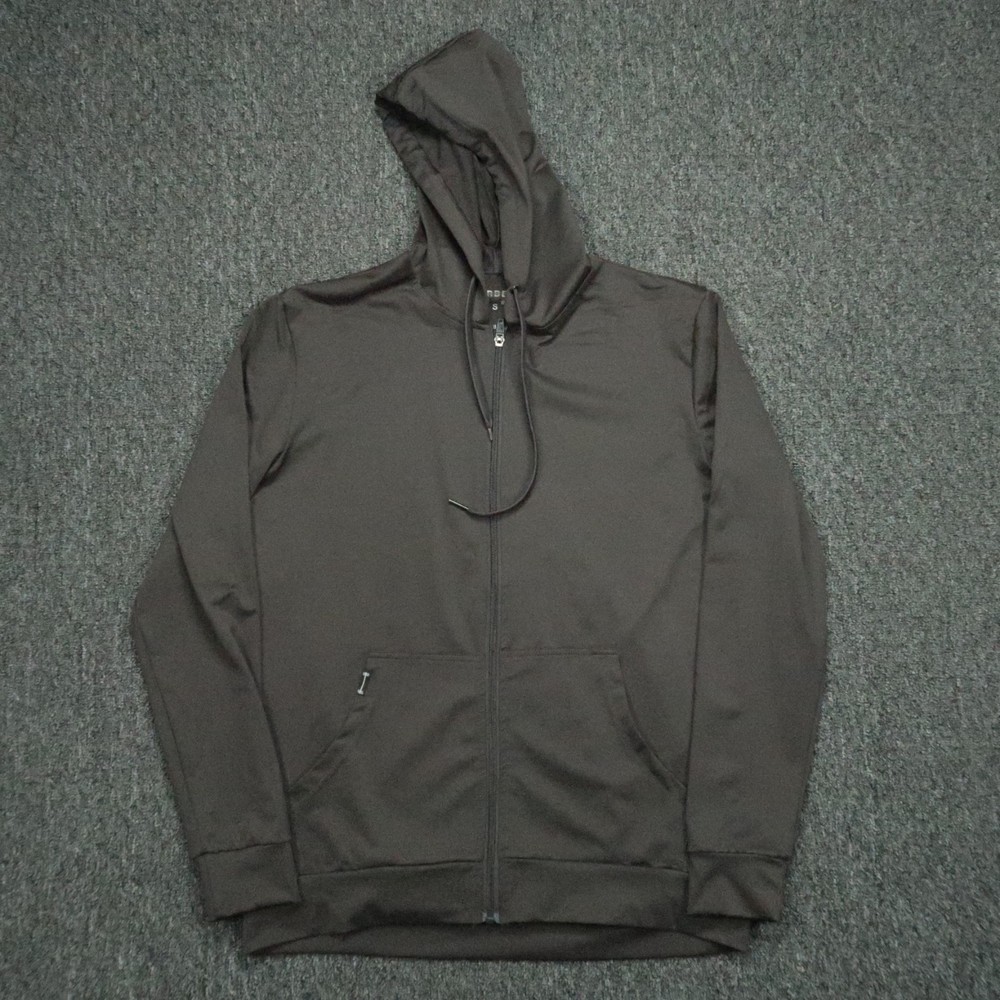 Barbell Apparel Hoodie Mens Small Gray Full Zip Pockets Athletic Fitness