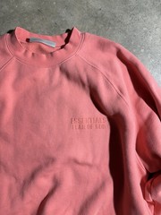 FEAR OF GOD ESSENTIALS OVERSIZED CREWNECK SWEATSHIRT CORAL PINK SZ XL