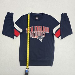 NFL New England Patriots Sweatshirt G-III Navy Blue Red White Stripe Mens Small
