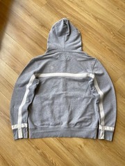 Vivienne Westwood Gray Zip Up Hoodie Orb Logo Sweatshirt Embroidered Sz XL Y2K