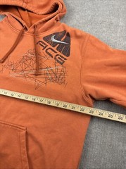 Vintage Nike ACG Hoodie Mens Medium Orange Performance Chest Logo Sweatshirt Y2K