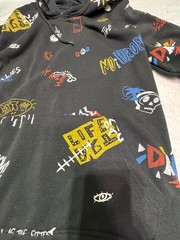 Brooklyn Cloth Hoodie Men Size M Black Sweatshirt Hip Hop Back To School Doodle