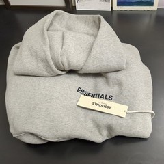 Fear Of God Essentials Core Collection Pullover Hoodie Dark Heather Oatmeal M-XS