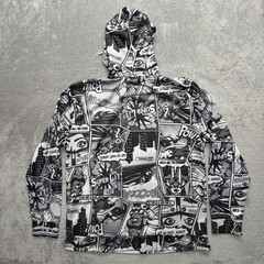 Oh Snap! Hoodie Mens Large Gray Comic Graphic Fleece Pullover Oh Snap