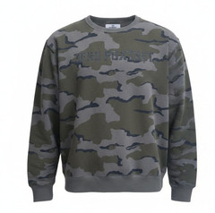 ZERO FOXTROT Sweatshirt Long Sleeve Men XL Green Camo Cotton Blend Made In China