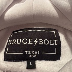 Bruce Bolt White Lightning Bolt Hoodie Men’s Large Texas Baseball Pullover
