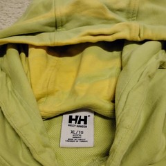 Helly Hansen Hoodie Sweatshirt Mens XL Green Cotton Designer Hiking Walking Camp