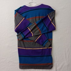 CROSS CREEK MADE IN USA LARGE TEAL GRAY PURPLE RUGBY SHIRT