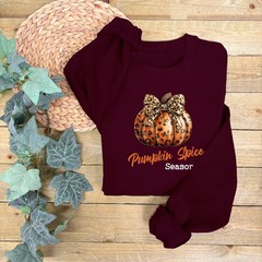 Animal Print Pumpkin Spice Jumper | Autumn Sweatshirt | Pumpkin Spice Jumper