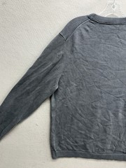 Buck Mason Sweatshirt Mens XL Blue Waffle Knit Crewneck Sweater 100% Cotton