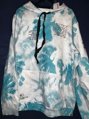 Havaianas x Smiley Blue/White Tie-Dye Pullover Hoodie Pockets GG/XL