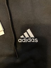 Men’s NWT Adidas Feel Cozy Black w/White Trefoil Pullover Hoodie Reg. Med