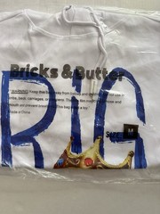 Bricks & Butter Biggie Smalls Graphic White Hoodie Streetwear NWT Size Medium