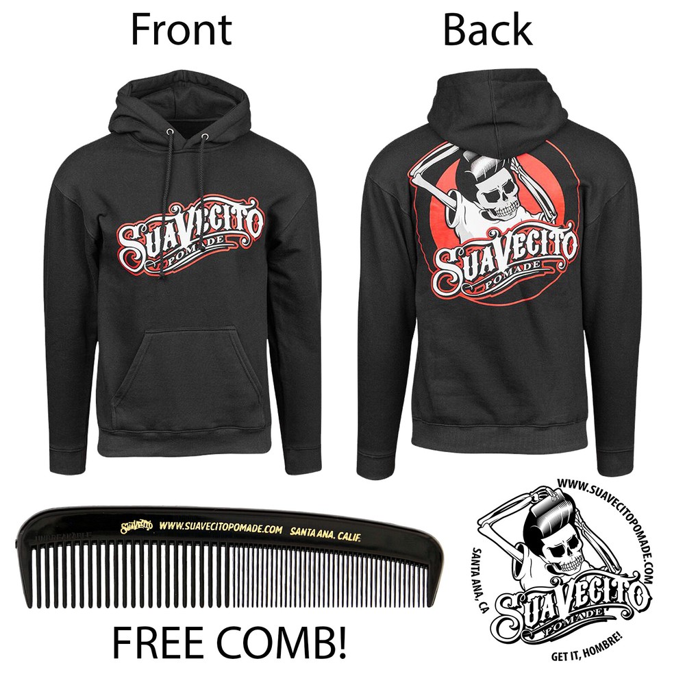 Men’s Suavecito OG Black & Red Hoodie Sweatshirt (S M L XL 2XL 3XL 4XL 5XL)