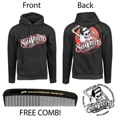 Men’s Suavecito OG Black & Red Hoodie Sweatshirt (S M L XL 2XL 3XL 4XL 5XL)