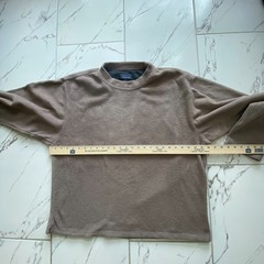 Vintage Basic Editions Mens Large Brown Fleece Crewneck Sweatshirt Pullover