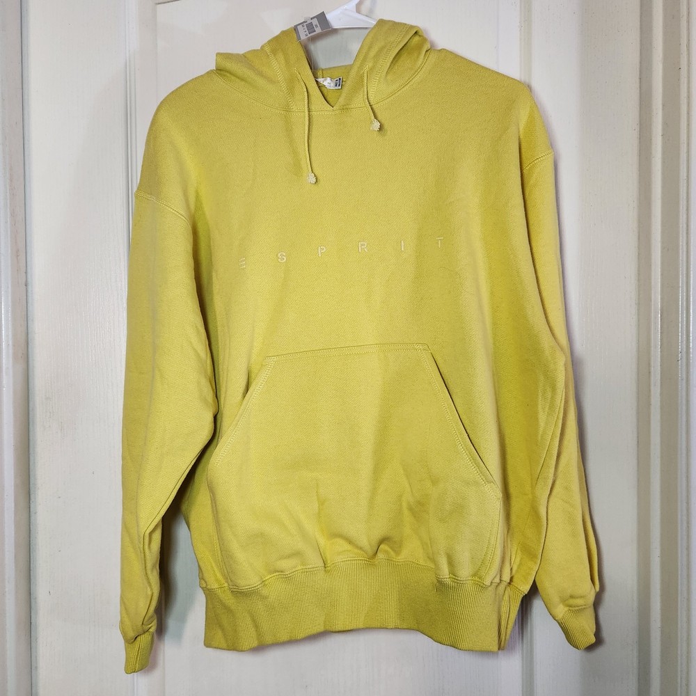 ESPRIT Men’s Pullover HOODIE MEDIUM Color Yellow NWT *FREE SHIP**
