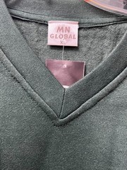 Adult Men’s Unisex Basic Plain Pullover Sweater Sweatshirt V-Neck Green XL