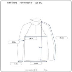 Timberland Pullover Turbo-quick dry Fleece Microfiber 1/4 zip Gray men 2XL New!