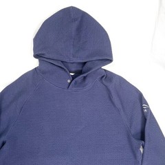 Swannies Hoodie Men’s XL Navy Blue Waffle Textured Snap Performance Sweater