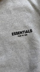 Fear of God Essentials Mock Neck Sweatshirt Dark Oatmeal Heather Grey Size M FOG