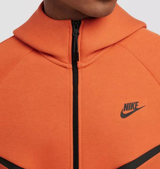 Nike Tech Fleece Windrunner Hoodie Coral Orange Black HV0949-846 Mens 🍊NEW