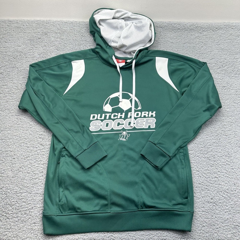 Team 365 Dutch Fork Soccer Adult Medium Hoodie Green 100% Polyester Sweatshirt