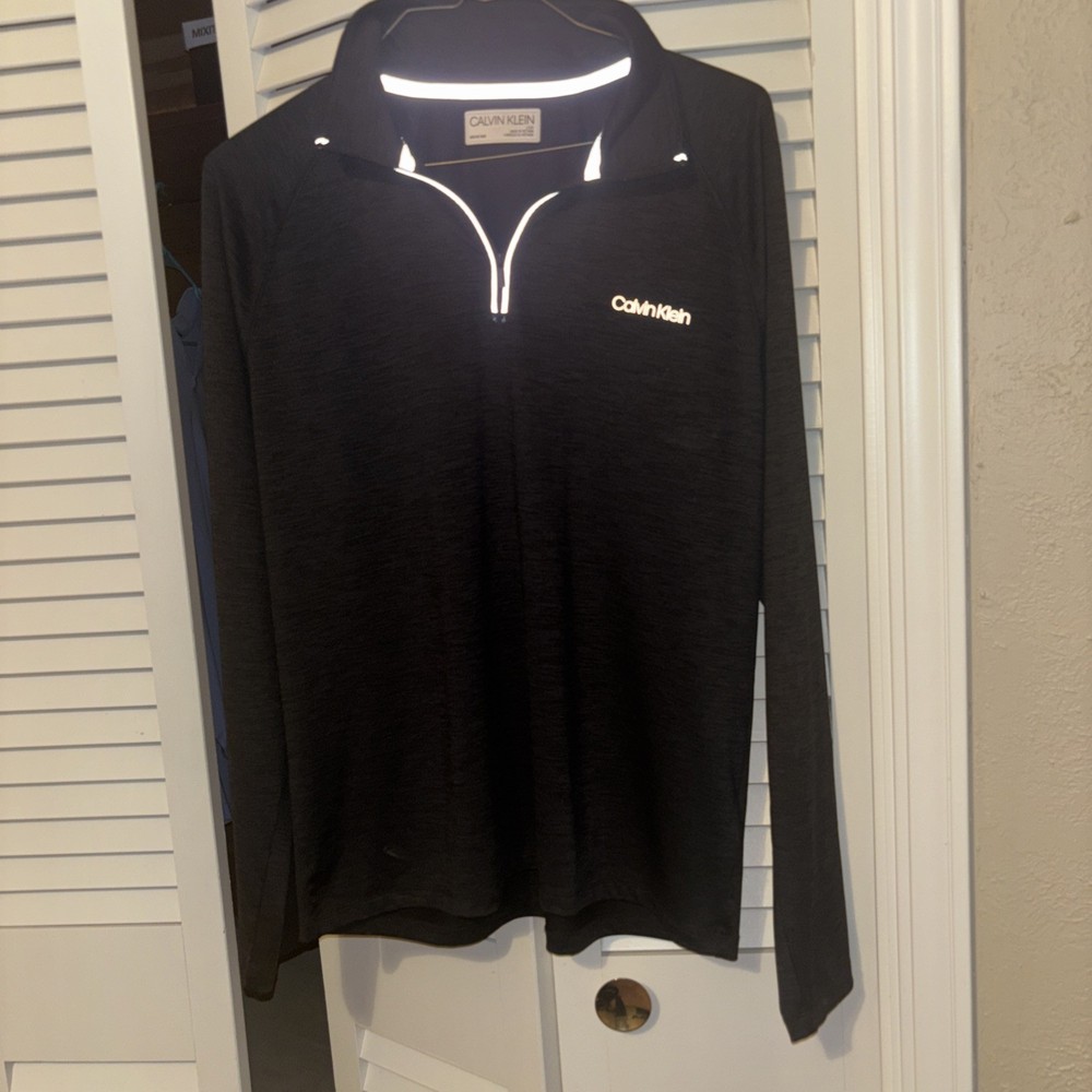Calvin Klein Men’s Newport Half Zip Breathable Lightweight Sweater Large