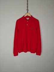 Lacoste Basic Long Sleeve Pullover Logo Red size L