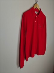 Lacoste Basic Long Sleeve Pullover Logo Red size L