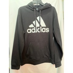 Men’s Large Adidas Sweatshirt Black with White Logo