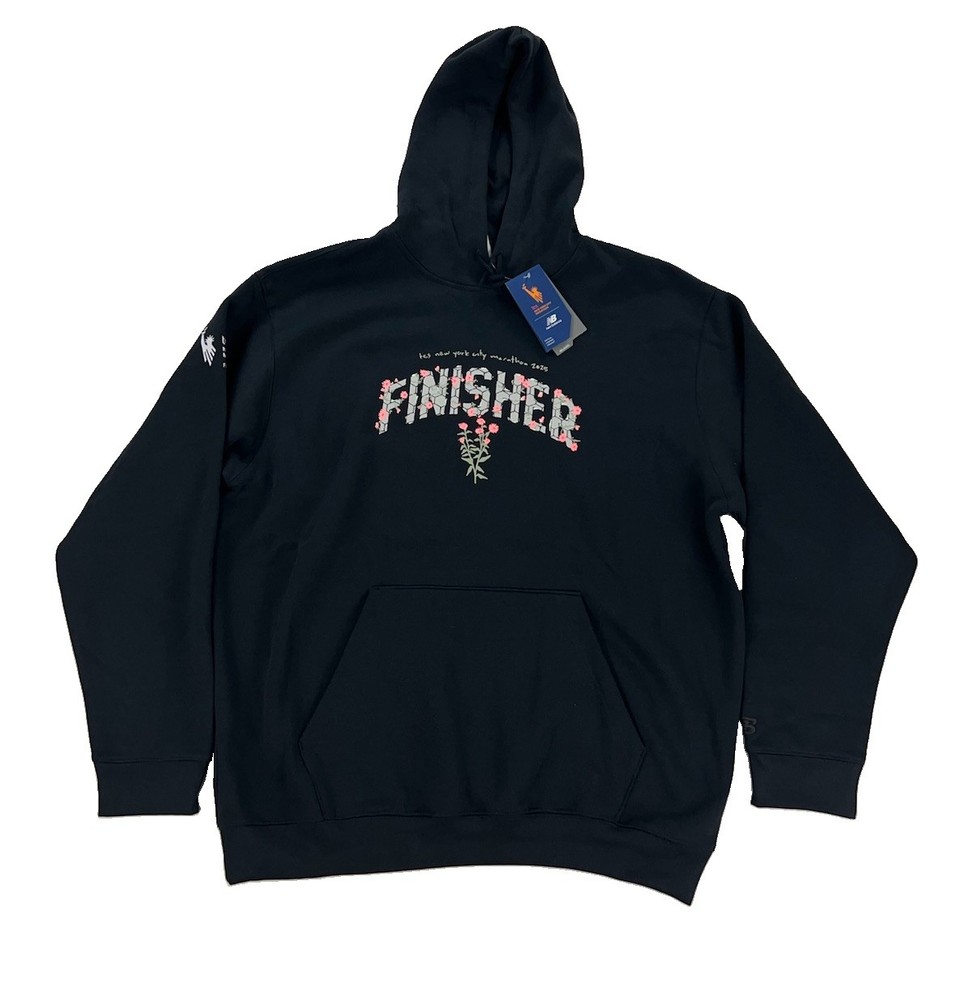 NEW New Balance TCS New York City Marathon 2025 Finisher Hoodie Mens Black