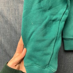 Champion Reverse Weave Men’s Sweatshirt Size S Green Round Neck Patch Logo