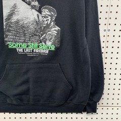 Vintage Vietnam Veterans Hoodie Mens XL Black 90s Some Still Serve