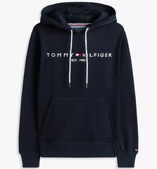 Tommy Hilfiger Men’s Regular Fit Embroidered Tommy Logo Fleece Pullover Hoodie