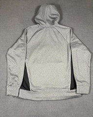Reebok Hoodie Men Medium Gray Fleece Lined Raglan Sleeve Gym Training Athleisure