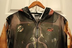 Star Wars Boba Fett Full-Zip Hoodie with Zip Face Mask Size Small – US Seller