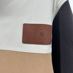 Wilson Mens L Mixed Media 1/4 Zip Pullover Color Block Zipper Pockets Athleisure
